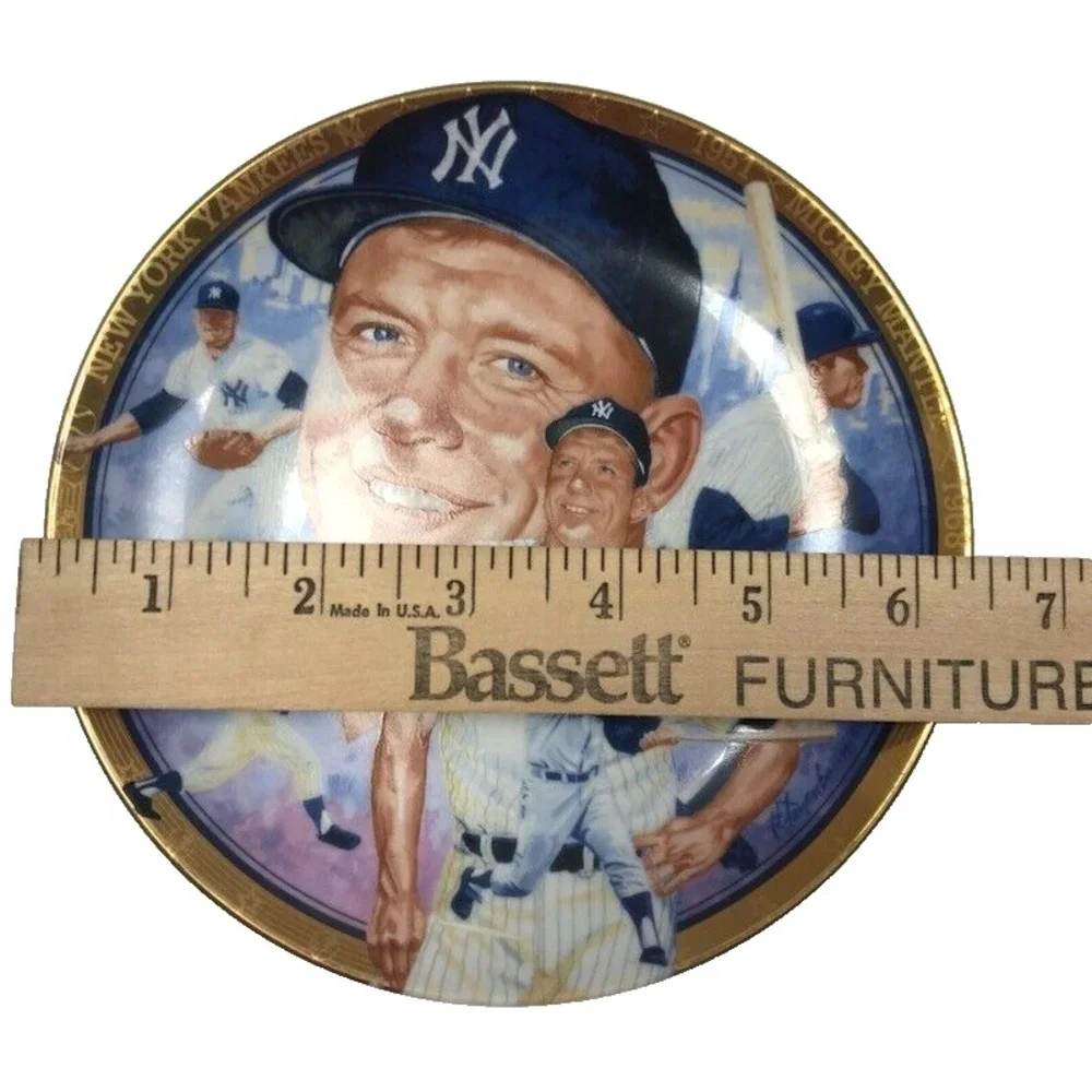 The Hamilton Collection The Legendary Mickey Mantle Plate #3886 K‎ 6 Inches